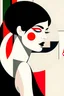 Placeholder: beautiful woman, abstract minimal, bauhaus