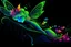 Placeholder: black light art neon colors cute sleeping fairy