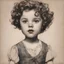 Placeholder: Shirley temple in the style of egon Schiele