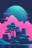 Placeholder: A Vaporwave that uses dark bule and aquamarine colors