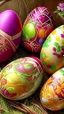 Placeholder: Easter Eggs, art, drawing, very realistic, detailed, vibrant colors.