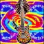 Placeholder: JIMI HENDRIX PEACE electric guitar PEACE psychedelic hippie trippy acid LSD PEACE GUITAR peacesign HIPPIE FLAG