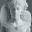 Placeholder: Greek white marble stature, full body, full of details realistic, beautiful young woman, hight definition, 8k, perfect eyes