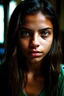 Placeholder: 21 years old girl Skin between lightskin and brownskin Brasilian ethnicity Green eyes Very dark and straight hair photo inside the apartment girl