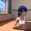 Placeholder: Anime girl studying in the classroom, unreal engine 5 --ar 2:1