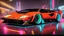 Placeholder: lamborghini countach lpi 800-4 Mansory Cyberpunk 2077 neon Style, Super Detailed, desktop wallpaper, 4K rear view, center