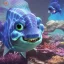 Placeholder: cute fish “wearing avatar make up” Pandora