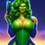 Placeholder: ultra detailed fullbody portrait of beautiful busty She-Hulk , wearing skintight Green costume, extremely detailed digital painting, intrincate, extremely detailed smiling face,crystal clear Big Blue eyes, in the style of Adam Hughes , mystical colors , perfectly centered image, perfect composition, rim light, beautiful lighting,8k, stunning scene, raytracing