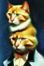 Placeholder: Portrait of a cat by Van Gogh