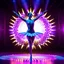 Placeholder: mocap graphic balerina in a recursive 3d fractal stage with disco lights