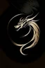 Placeholder: minimalist dragon ink logo, leather background