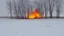 Placeholder: fire in a field of snow