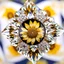 Placeholder: singular delicate transparent glass diamond crystal sunflower