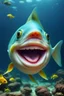 Placeholder: one fish with human smile