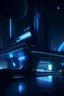 Placeholder: A small futuristic place night
