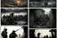 Placeholder: Masterpiece1:5)(Fineart), (award-winning:1.5), highest quality, (ultra realism:1.5) war journalism(,(by Tim Page and Hoorst Faas:1.5)),(Eastern Ukraine:(panel one:the moment after a battle ends, horrors of war, wounded men),(2nd panel, cinematic shot of men sitting in trench with 1000 yard stare (focus on their eyes:1.5)),(the third panel shows troops tired but hyper alert), (the fourth panel shows the sky is filled with incessant, fire and smoke everywhere,)
