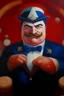 Placeholder: Fat captan america burguese mustache at the casino oil canvas.