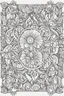 Placeholder: hippy flower picture coloring page with decorative border around edges no color