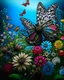 Placeholder: animals flower butterfly, colorful page, cooler background, perfect composition, beautiful detailed intricate insanely detailed octane render trending on artstation, photorealistic, soft natural volumetric cinematic perfect light, chiaroscuro, masterpiece, oil on canvas, raphael, caravaggio, greg rutkowski, beeple, beksinski, giger, black and white still, digital Art, perfect coloer, read,green, blew,white, ((((colorful)))))