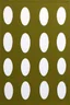 Placeholder: An array of 6 columns and 8 rows of white ovals centered on an 81/2" x 11" canvas with and olive green background