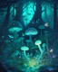 Placeholder: A whimsical forest glade with bioluminescent mushrooms, playful woodland creatures, and a hidden fairy circle.