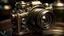 Placeholder: High-end steampunk DSLR camera with telephoto lens,Precisely aligned and perfect circles focus rings,Cinematic-quality photography with a steampunk twist,Aesthetic combination of olive green metallic titanium blue silver, Honey brown pure leather accents for a vintage touch,Art Nouveau-inspired visuals,Utilizing Octane Render 3D technology for realistic 3D representation,Ultra-High-Definition (UHD) visuals with cinematic character rendering,Detailed close-ups to capture intricate complexity,8K.