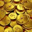 Placeholder: massive number of gold coins blood splatter