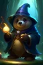 Placeholder: magic bear mage animation art