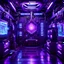 Placeholder: cyberpunk purple crystal energy supply room