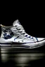 Placeholder: A converse sneaker, covered in Dallas cowboys theme