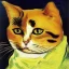 Placeholder: Portrait of a cat by Van Gogh