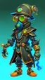 Placeholder: wizard 101 character in the style of cyber punk