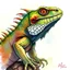 Placeholder: dnd, fantasy, watercolour, humongous strokes, stylistic, portrait, illustration, anthropomorphic lizard