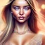 Placeholder: intricate stunning highly detailed girl miranda kerr, pale eyes, long blonde hair, portrait, Bokeh, shallow depth of field, blur, out-of-focus background, Macro lens, highly detailed