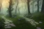 Placeholder: wooded stone lit path