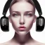 Placeholder: beautiful and trustworthy website for wireless bluetooth sleep headband product, ui, ux, ui/ux, apple, black, white, grey, aesthetic, girl with long hair wearing headphones