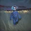 Placeholder: toddler wearing pyjamas in a field at night