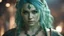 Placeholder: Photoreal gorgeous green-blue triton ranger scaled woman with green-blue scaled green-blue skin and green-blue hair, looking like florence pugh in a brightly lit but smokey old mayan tavern by lee jeffries, otherworldly creature, in the style of fantasy movies, photorealistic, bokeh masterpiece smooth shading, ultra detailed, high resolution, cinematic, unreal 6, subtle shadows, octane render, 8k, cinema 4d, HDR, dust effect, vivid colors