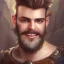 Placeholder: a _ fantasy _ style _ portrait _ painting _ of white male spiky hair short head smile beard round face steampunk goggles rpg dnd oil _ painting _ unreal _ 5 _ daz. _ rpg _ portrait _ extremely _ detailed _ artgerm _ greg _ rutkowski _ greg