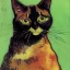 Placeholder: Portrait of a cat by Van Gogh