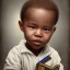 Placeholder: African American baby boy genius with books