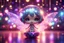 Placeholder: cute chibi fairy in a disco, mirror ball, in disco lights, ethereal, cinematic postprocessing, dof, bokeh Weight:1 detailed matte painting Weight:0.9