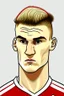 Placeholder: Nikola Zalewski Polish football player ,cartoon 2d