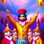 Placeholder: ringleader, Arthur Kulkov face shot, front, handsome, circus, male, offrecord deviantart, Yamada Akihiro artwork, Russian, lisa Frank fantasy, detailed matte painting, Golden hour, interesting detailed storybook fantasy