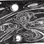 Placeholder: pen sketch of organic ai at the edge of the universe in surrealistic style