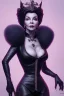 Placeholder: Joan Collins as evil queen in black leather, leather, busty, cleavage, angry, stern look. character design by cory loftis, fenghua zhong, ryohei hase, ismail inceoglu and ruan jia. unreal engine 5, artistic lighting, highly detailed, photorealistic, fantasy