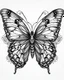 Placeholder: realistic butterfly tattoo idea, line art, background, vector, svg, black outline on white background, leave plenty of white space beetween lines for coloring, tattoo style, tattoo idea