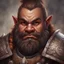 Placeholder: portrait of a young dwarf warrior with brownish skin in warhammer style