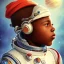 Placeholder: African American boy space explorer thinker