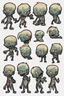 Placeholder: cute undead soul sprite sheet for animation (idle, run, jump movement)